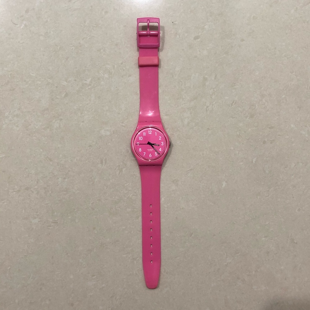 Swatch Waterproof Pink Silicon Watch